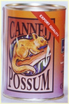 canned possum toy