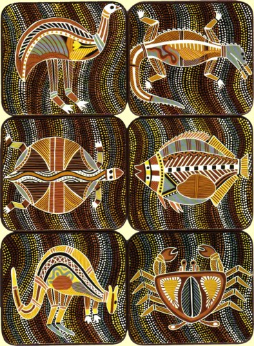aboriginal dot art. animals Aboriginal art