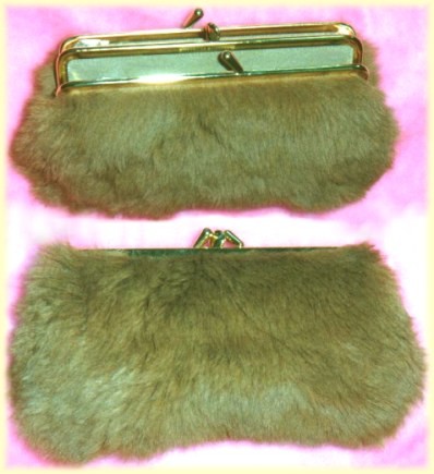Christmas gift for her - kangaroo fur purse clutch