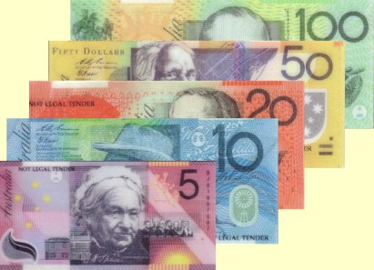 australian dollar bill. the Australian dollar)