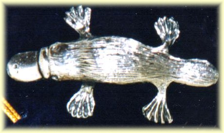 enlarged pewter figurine of platypus