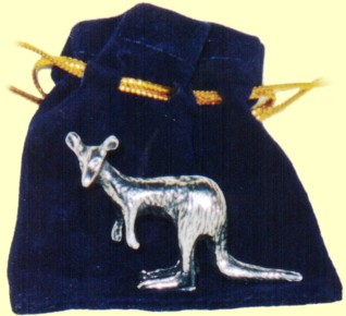 Australian pewter kangaroo figurine