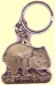 Wombat brass keyring