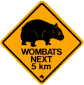 Wombat road signs