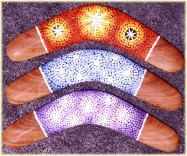 Unique Christmas gift idea - Australian dot art boomerangs