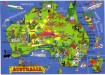 Map of Australia post card