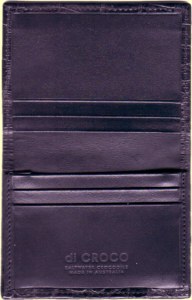 black cardholder inner view