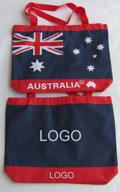 Personalized Australian flag tote bag