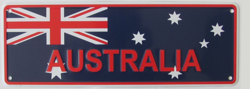 Australian Flag number plate