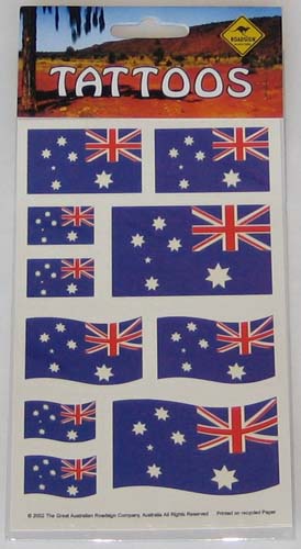 Australian flag temporary tattoo