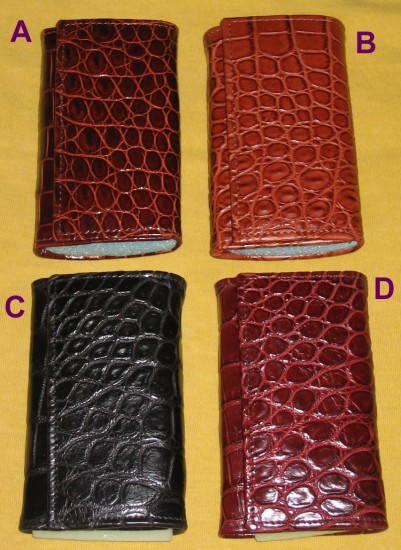 Crocodile leather key case available colors