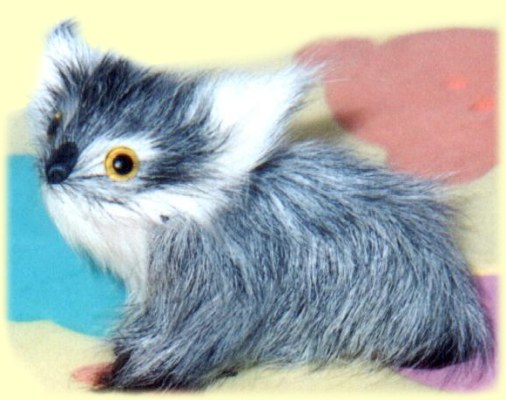 Small koala fur figurine enlarged