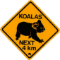 koala road signs