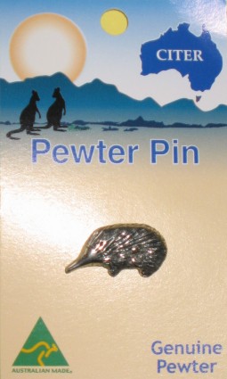 echidna pewter pin