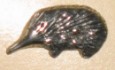 Echidna pewter pin