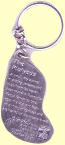 Duck billed platypus chain key ring back side view