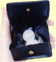 Coin purse when open