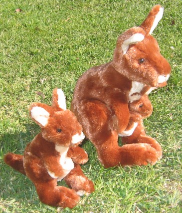kangaroo toys, high quality, silky and soft kangaroos