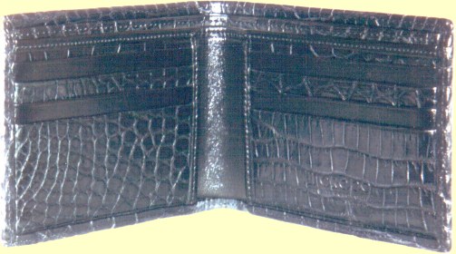 crocodile leather wallet inside features