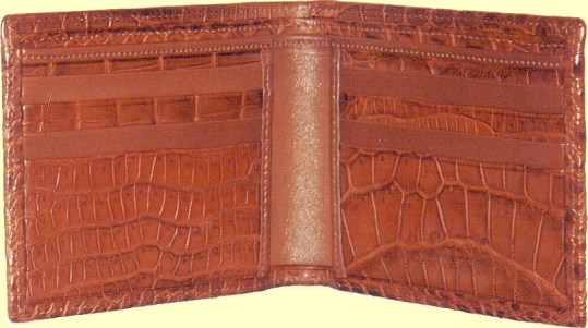 crocodile leather wallet inside features