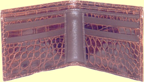 crocodile leather wallet inside features