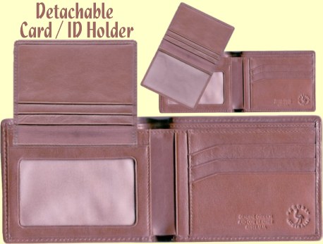 ostrich leather credit card wallet inner features
