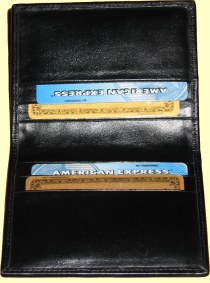 Eel Leather Wallet open