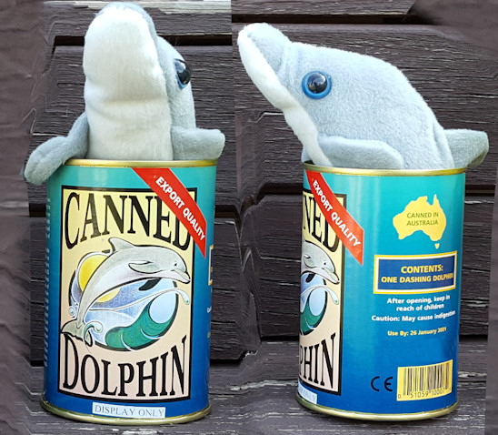 canned dolphin toy